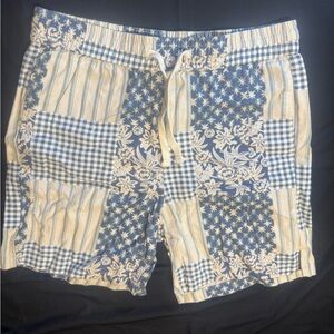 Goodfellow & Co Blue and Cream Patchwork Athletic Shorts